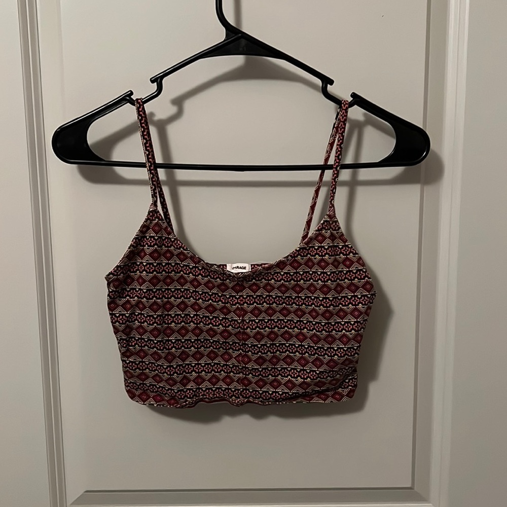 Garage multicolored crop top